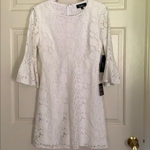 Lulus White Lace Skater Dress